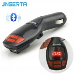 JINSERTA Bluetooth FM Transmitter Modulator USB Car Kit MP3 Player Support USB Flash Drive TF Micro SD 3.5mm AUX Audio In Music