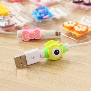 Cable buddies Protector for Iphone cable Winder Phone holder Accessory Cute cartoon doll model funny free shipping