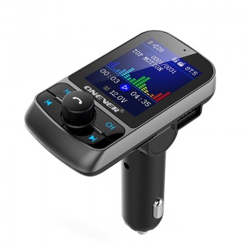 Onever FM Transmitter 1.8 Color Screen AUX Modulator Bluetooth Wireless MP3 Radio Adapter Car Kit 5V 3.1A USB Charger TF Card