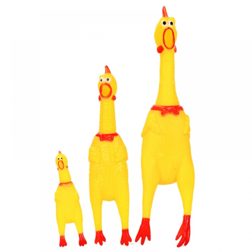 Screaming Duck gadgets novelty Yellow rubber Dog Toy Fun Novelty Squawking Screaming Shrilling Rubber Chicken toy High Quality