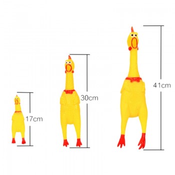Screaming Duck gadgets novelty Yellow rubber Dog Toy Fun Novelty Squawking Screaming Shrilling Rubber Chicken toy High Quality