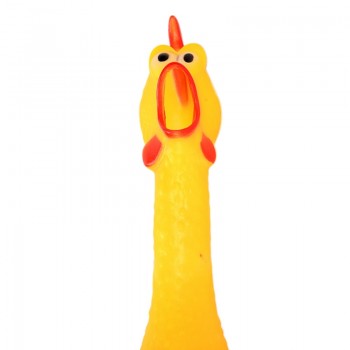 Screaming Duck gadgets novelty Yellow rubber Dog Toy Fun Novelty Squawking Screaming Shrilling Rubber Chicken toy High Quality