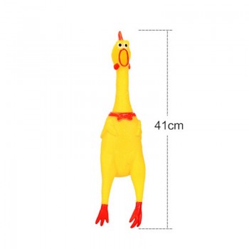 Screaming Duck gadgets novelty Yellow rubber Dog Toy Fun Novelty Squawking Screaming Shrilling Rubber Chicken toy High Quality