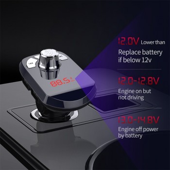 MEIDI FM Transmitter Car Charger Wireless Bluetooth Car Kit  Hands Free MP3 Player  Dual USB Car Charger AUX