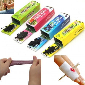 Novelty Magic Tricks Joke Toy Funny Tongue Chewing Gum Trick Dagger Knife Fake Nail Through Finger Stress Relief Toy Prank Maker