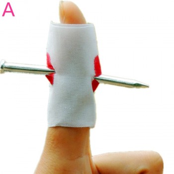 Novelty Magic Tricks Joke Toy Funny Tongue Chewing Gum Trick Dagger Knife Fake Nail Through Finger Stress Relief Toy Prank Maker