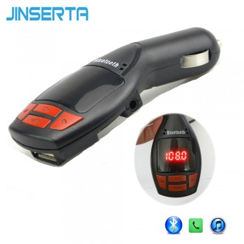 JINSERTA Bluetooth FM Transmitter Modulator USB Car Kit MP3 Player Support USB Flash Drive TF Micro SD 3.5mm AUX