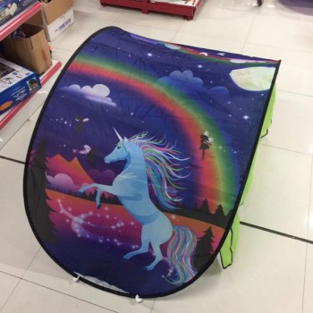Kids Tents Baby Pop Up Bed Tent Cartoon Snowy Foldable Playhouse Comforting At Night Sleeping Outdoor Camp Tipi