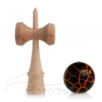 HBB 1PC Children Safety Crack Pattern Toy Bamboo Kendama Best Wooden Educational Toys Kids Toy Gift
