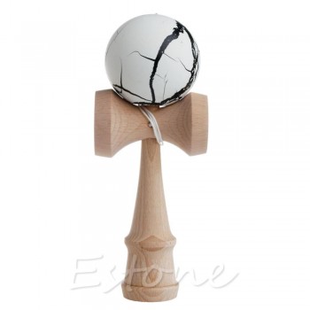 HBB 1PC Children Safety Crack Pattern Toy Bamboo Kendama Best Wooden Educational Toys Kids Toy Gift