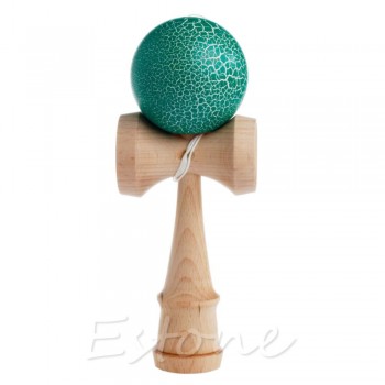 HBB 1PC Children Safety Crack Pattern Toy Bamboo Kendama Best Wooden Educational Toys Kids Toy Gift
