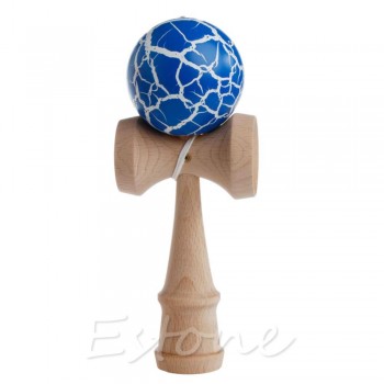 HBB 1PC Children Safety Crack Pattern Toy Bamboo Kendama Best Wooden Educational Toys Kids Toy Gift