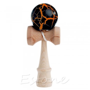 HBB 1PC Children Safety Crack Pattern Toy Bamboo Kendama Best Wooden Educational Toys Kids Toy Gift