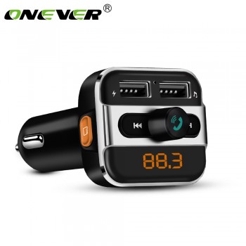 Onever FM Transmitter Dual USB Car Charger A2DP Music MP3 Player with TF Card Slot Handsfree Phone Calling Bluetooth Car Kits