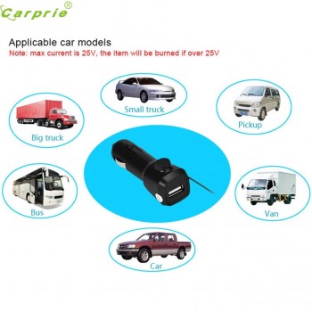 High Quality Handsfree Wireless Bluetooth 4.0 FM Receiver 3.5mm TF Car Kit Mp3 Player AUX