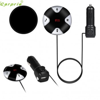 High Quality Handsfree Wireless Bluetooth 4.0 FM Receiver 3.5mm TF Car Kit Mp3 Player AUX