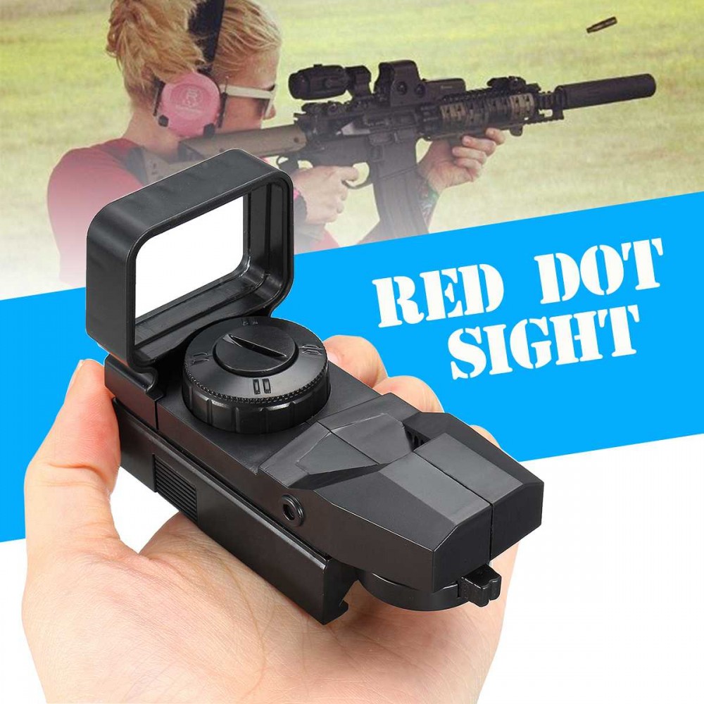 New Black Tactical Holographic Reflex Adjust Red Dot Sight Scope For Hunting EC Toy Accessory