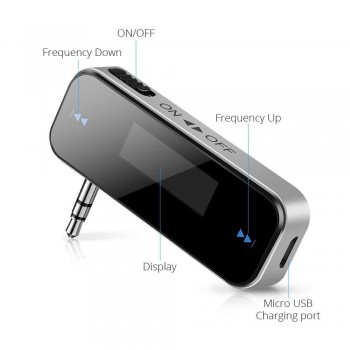 Rovtop Wireless 3.5mm Jack Car FM Transmitter In-car MP3 Player Music Audio FM Transmitter For iPhone Samsung iPad Xiaomi Z2