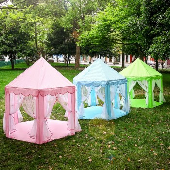 Easy-folding Children Tent Toy LED Lights Glowing Play House Castle Portable Folding Luminous Toys Outdoor Ball Tent Balls Pool