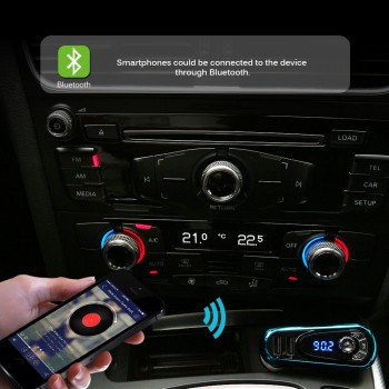 FM Transmitter 3-in-1 Bluetototh Car Kit MP3 Player Car Modulator Radio Dual Port  Car Charger for iPhone for Samsung