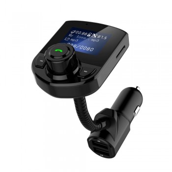 KORSEED Car FM Transmitter Bluetooth Kit 3.1A Car Charger USB Port AUX Audio Radio LCD Display Mp3 Player Phone Handsfree Carkit