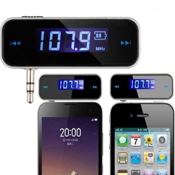1pcs Mini 3.5 Mm Wireless Car Radio Audio FM Transmitter HandsFree Modulator Transmissor LCD Displayer With Cable