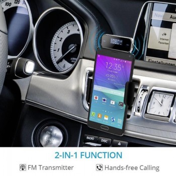 1pcs Mini 3.5 Mm Wireless Car Radio Audio FM Transmitter HandsFree Modulator Transmissor LCD Displayer With Cable