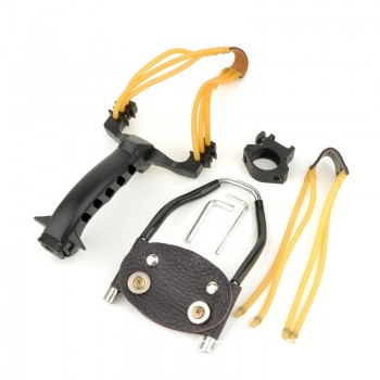 Stainless steel heavy slingshot, outdoor hunting fishing shooting a slingshot. Outdoor shooting toys, childrens classic toys.