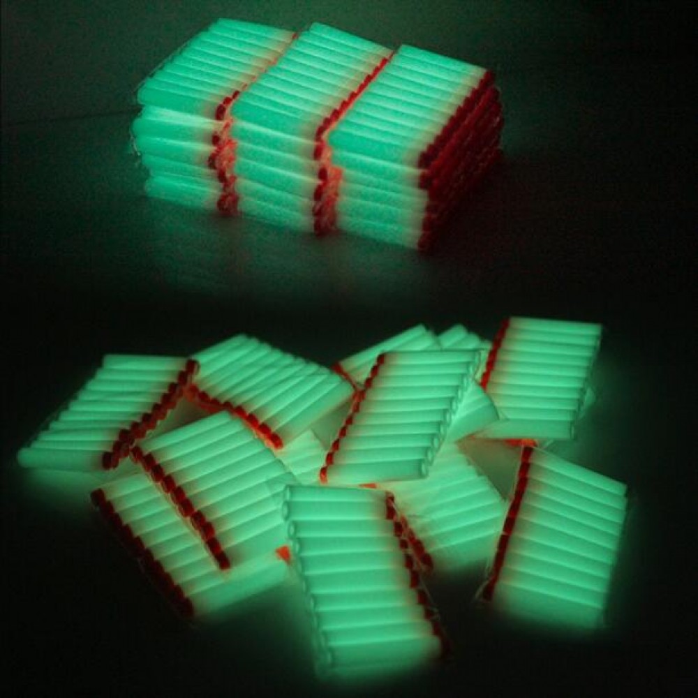 40pcs Fluorescence Toy Orbeez Gun Luminous Bullets for Nerf Series Blasters Refill Clip Darts EVA Soft Bullets glow in the dark