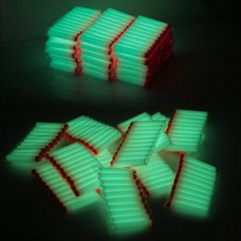 40pcs Fluorescence Toy Orbeez Gun Luminous Bullets for Nerf Series Blasters Refill Clip Darts EVA Soft Bullets glow in the dark