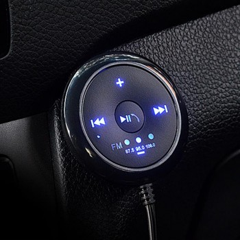 AOZBZ Bluetooth Car AUX Speaker USB Power FM Radio Aux Wireless Hands-Free Call Car Kit Music Receiver Adapter With LED Display