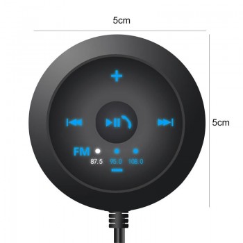 AOZBZ Bluetooth Car AUX Speaker USB Power FM Radio Aux Wireless Hands-Free Call Car Kit Music Receiver Adapter With LED Display