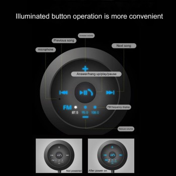 AOZBZ Bluetooth Car AUX Speaker USB Power FM Radio Aux Wireless Hands-Free Call Car Kit Music Receiver Adapter With LED Display