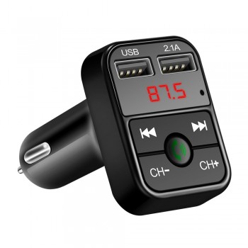 Onever Car Wireless Bluetooth FM Transmitter Disk MP3 Player Audio Adapter Dual USB Charger Car FM Modulator With LED Display