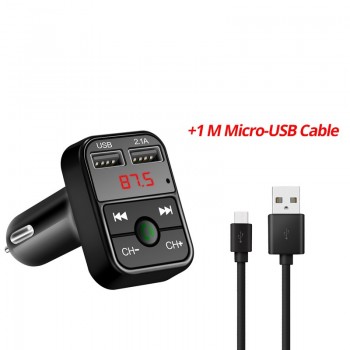 Onever Car Wireless Bluetooth FM Transmitter Disk MP3 Player Audio Adapter Dual USB Charger Car FM Modulator With LED Display
