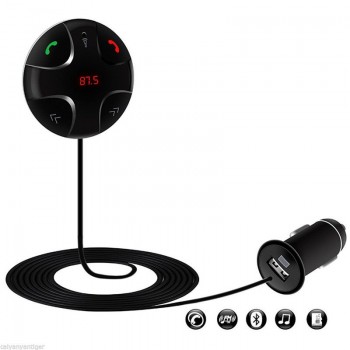 HEVXM FM Bluetooth Transmitter  Hands-free Car Kit Car MP3 Player Support TF Card Music Playing Audio Modulator Car Accessories
