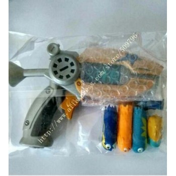 22cm Blue Orange blue Generation 1 Slugterra Gun Toy with 3 Bullets 1 Slug-terra doll Boy Pistol Gun d12