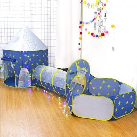 Childrens 3 In 1 tent spaceship tent space yurt tent game house Rocket ship Play Tent Ball pool