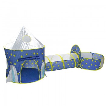Childrens 3 In 1 tent spaceship tent space yurt tent game house Rocket ship Play Tent Ball pool