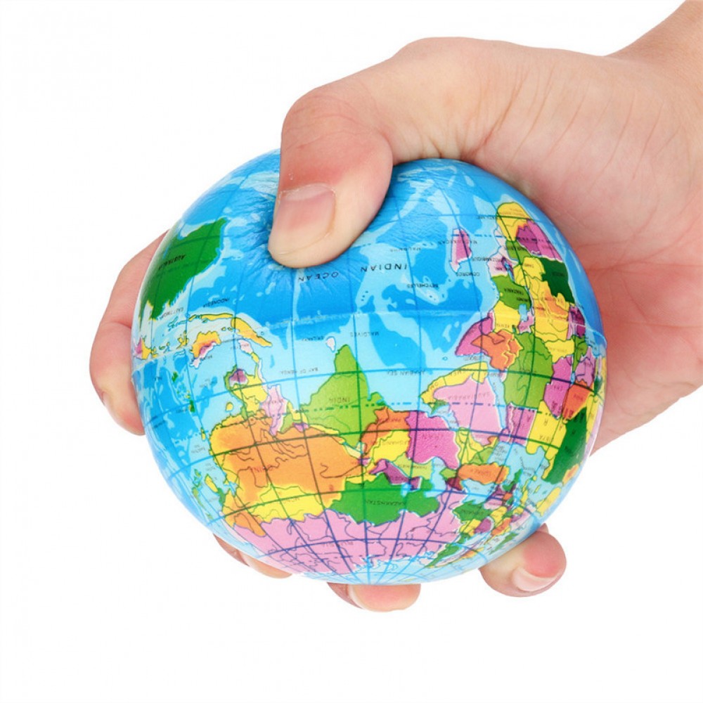 Stress Relief World Map Foam Ball Atlas Globe Palm Ball Planet Earth Ball interactive rubber balls for kid A1