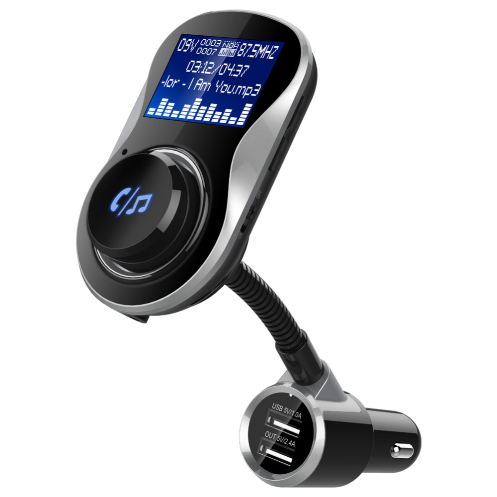 Bluetooth Car Kit FM Transmitter Modulator Wireless Hands-free Calling MP3 Player With TF U Disk Dual USB Charging for Phone