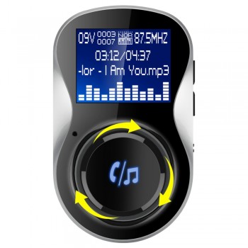 Bluetooth Car Kit FM Transmitter Modulator Wireless Hands-free Calling MP3 Player With TF U Disk Dual USB Charging for Phone