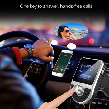 Onever Bluetooth FM Transmitter Handsfree Car Kit 3.1A USB Charger FM Radio Modulator Car MP3 Player Support TF Card U Disk AUX