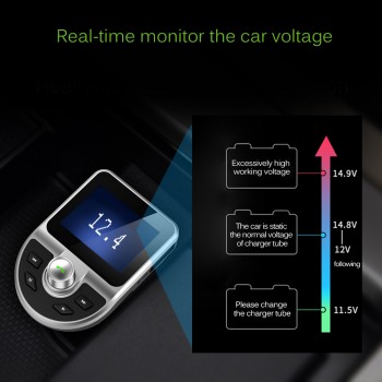 Onever Bluetooth FM Transmitter Handsfree Car Kit 3.1A USB Charger FM Radio Modulator Car MP3 Player Support TF Card U Disk AUX