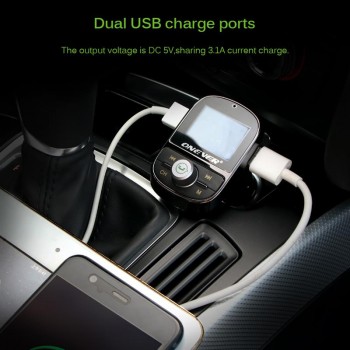 Bluetooth AUX Car MP3 Player FM Transmitter USB 3.1A Smart Fast Charger LCD Display Support EQ Setting Voltmeter TF Card U Disk