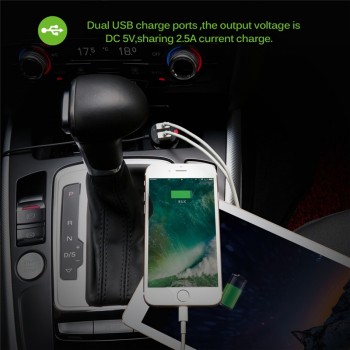 Onever FM Transmitter Bluetooth Handsfree Car Kit Radio Transmitter Wireless FM Modulator Car MP3 Player TF U Disk Dual USB