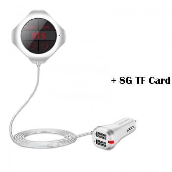 Onever FM Transmitter Bluetooth Handsfree Car Kit Radio Transmitter Wireless FM Modulator Car MP3 Player TF U Disk Dual USB