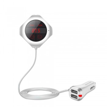Onever FM Transmitter Bluetooth Handsfree Car Kit Radio Transmitter Wireless FM Modulator Car MP3 Player TF U Disk Dual USB