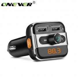 Onever FM Transmitter Bluetooth Car MP3 Player Wireless Car Kit FM Modulator LED Car Voltage Detector Support Folder Select