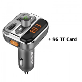 Onever FM Transmitter Bluetooth Car MP3 Player Wireless Car Kit FM Modulator LED Car Voltage Detector Support Folder Select
